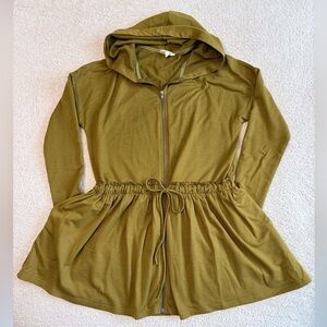 NWOT Betsey’s Boutique Hooded Tunic Sweatshirt with Drawstring Waist